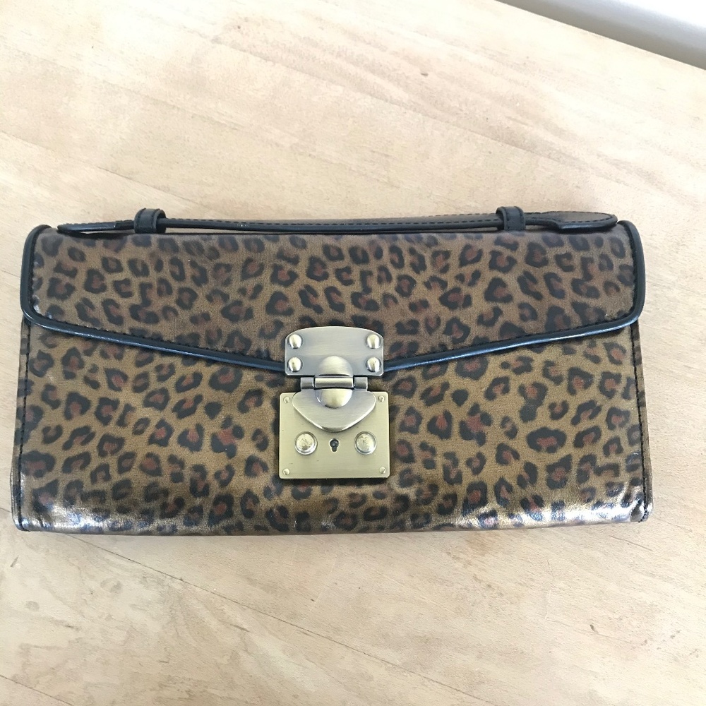 The Limited Leopard print clutch